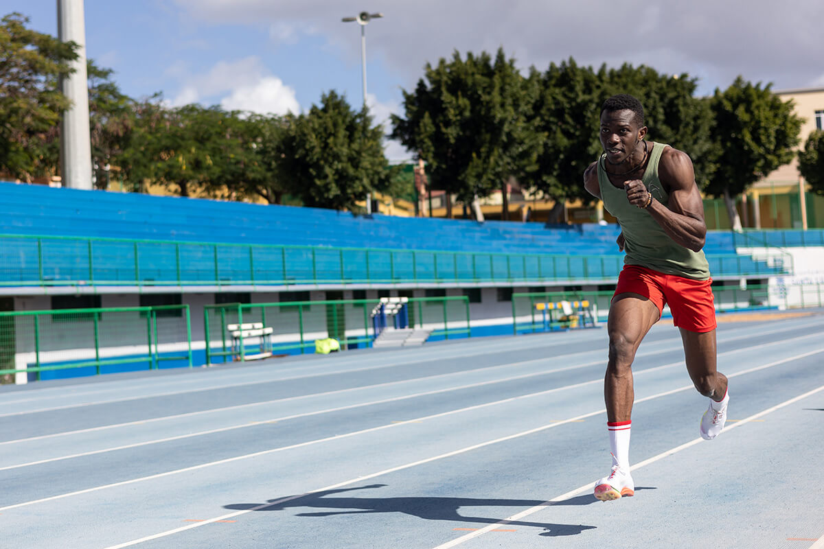 Athlete receiving follistatin therapy to enhance muscle recovery
